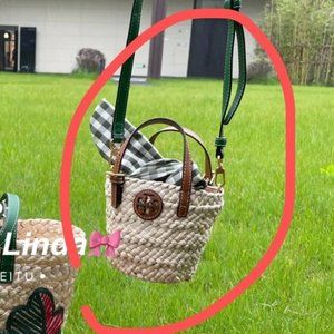 Tory burch mini basket bag